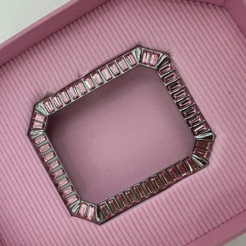 Swarovski Apple Watch 40mm Face, Pink Swarovski Crystals